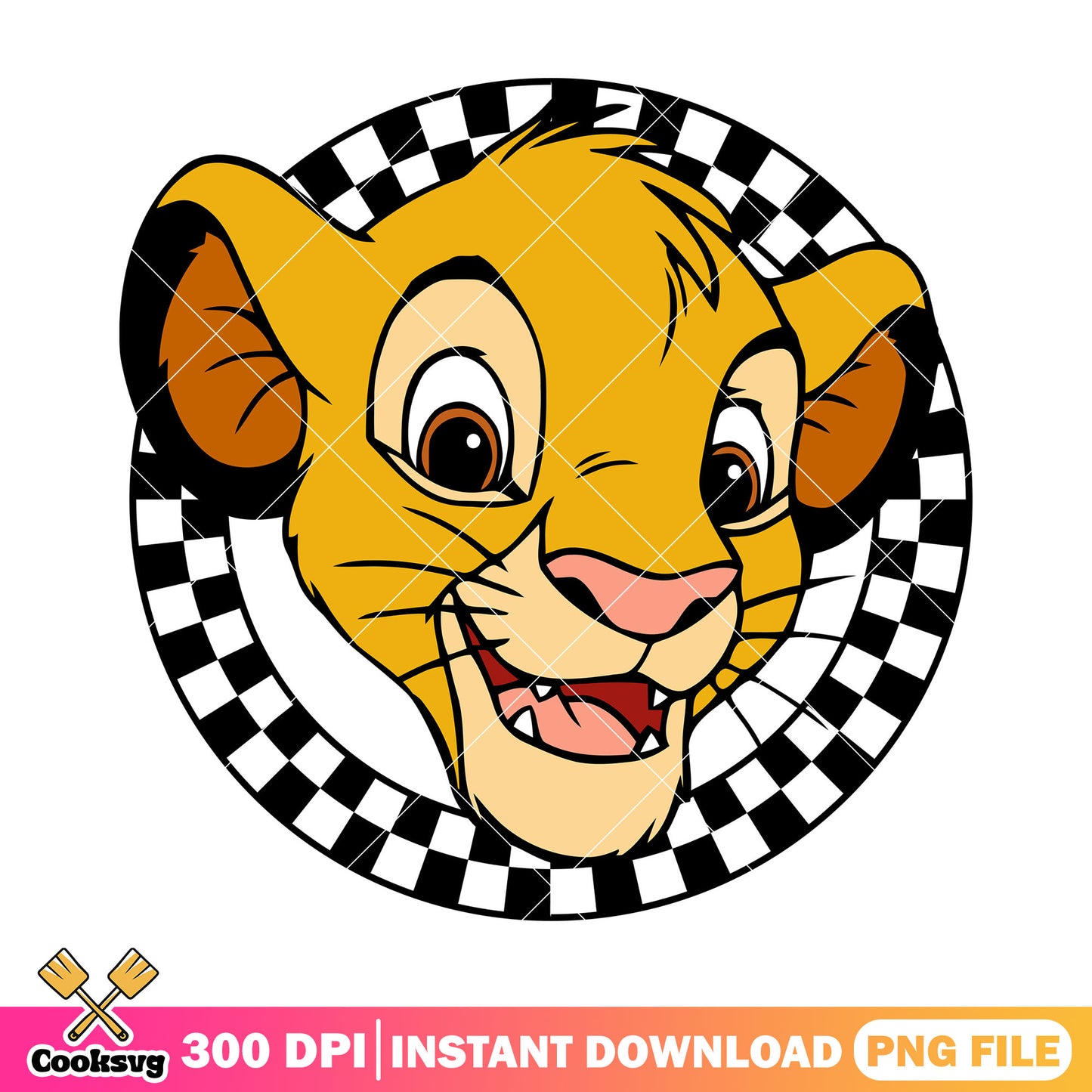 Simba head circle disney png, disney simba png, lion king disney png