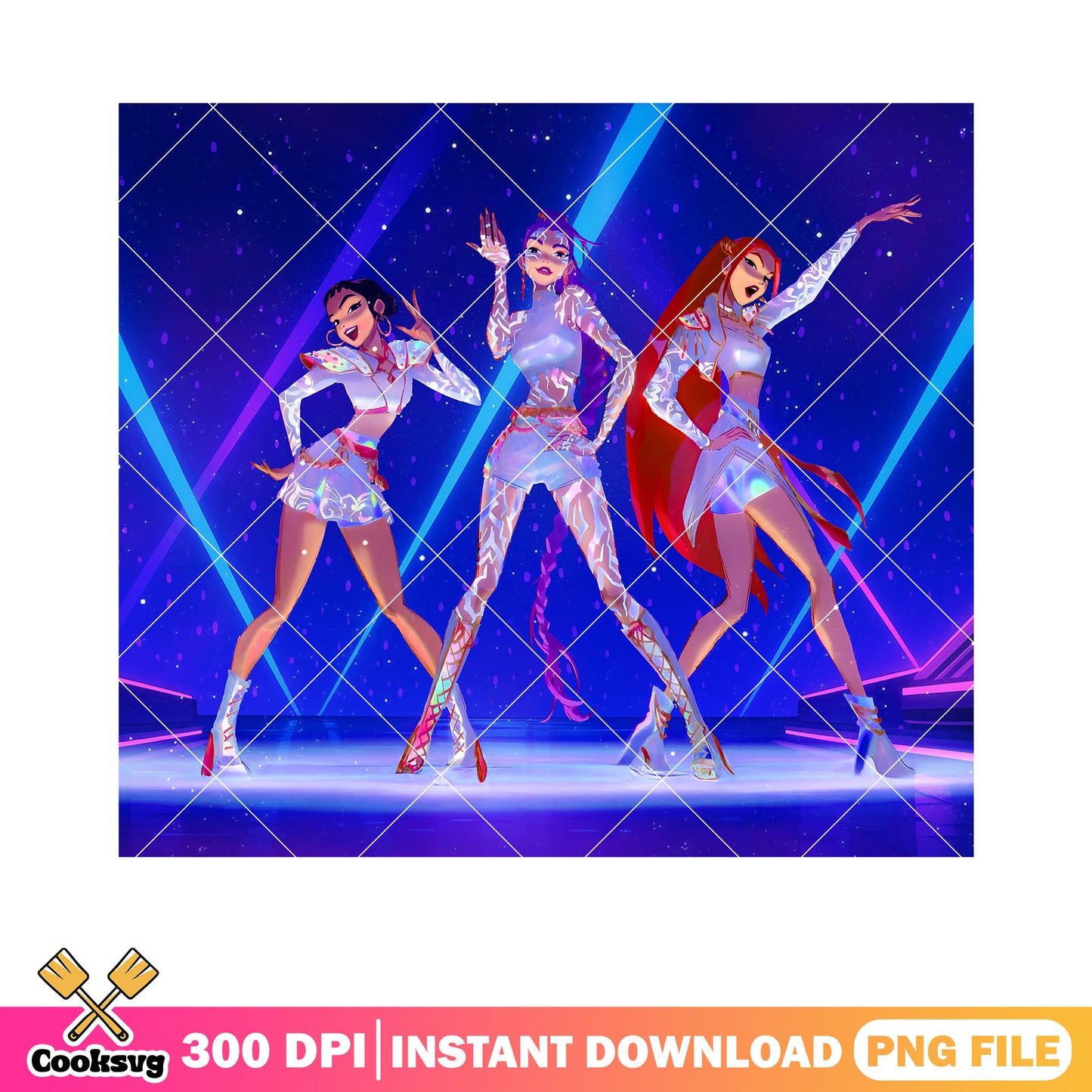 Sing Louder huntrix pose png, huntrix movie png, demon hunters kpop png