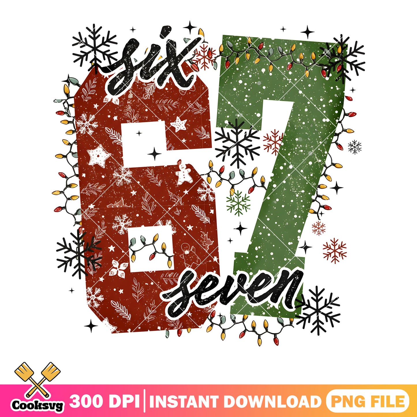 Six seven christmas ornament png, six seven christmas png