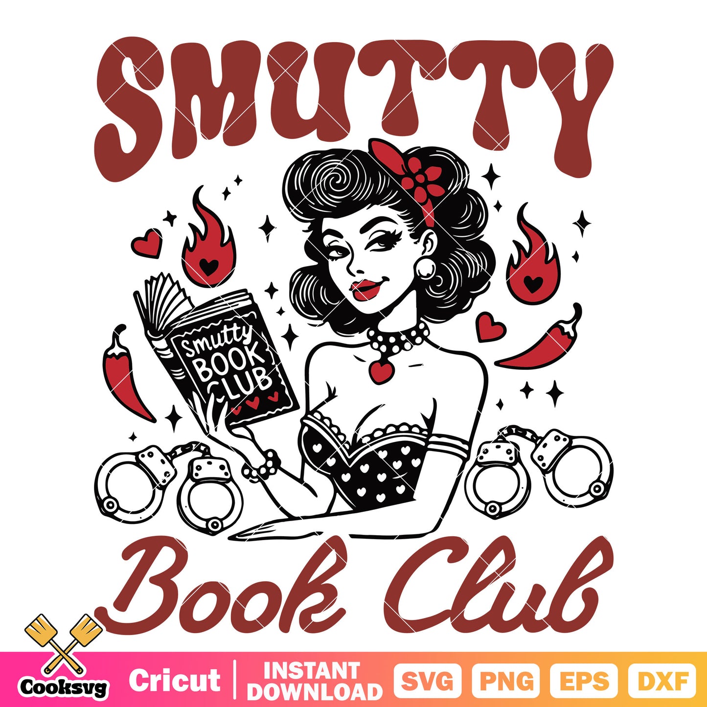 Smutty book club girl svg, book club svg, book quotes svg