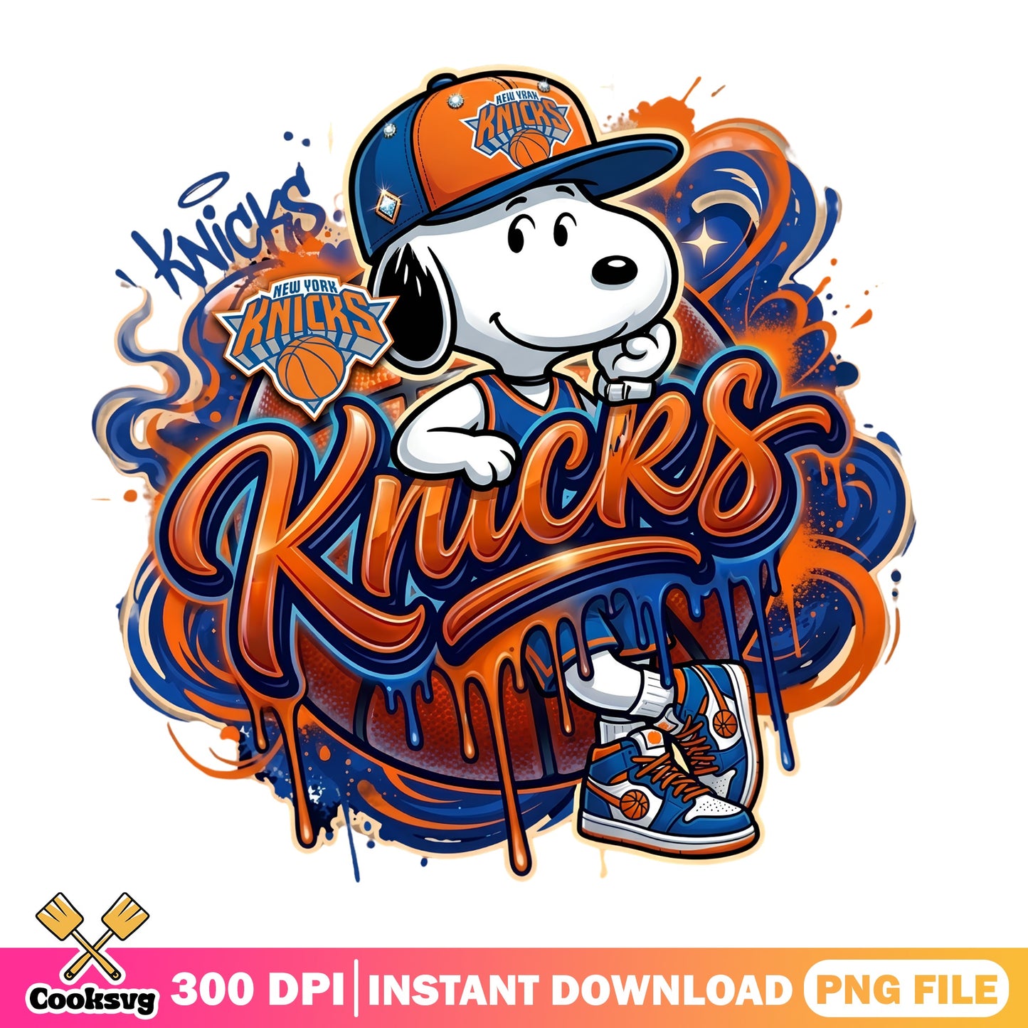 Snoopy New York Knicks PNG, NBA Basketball PNG, Knicks Fan PNG