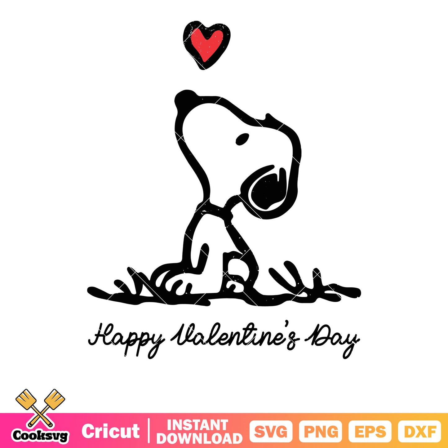 Snoopy happy valentines day svg, snoopy valentine svg, valentine day svg