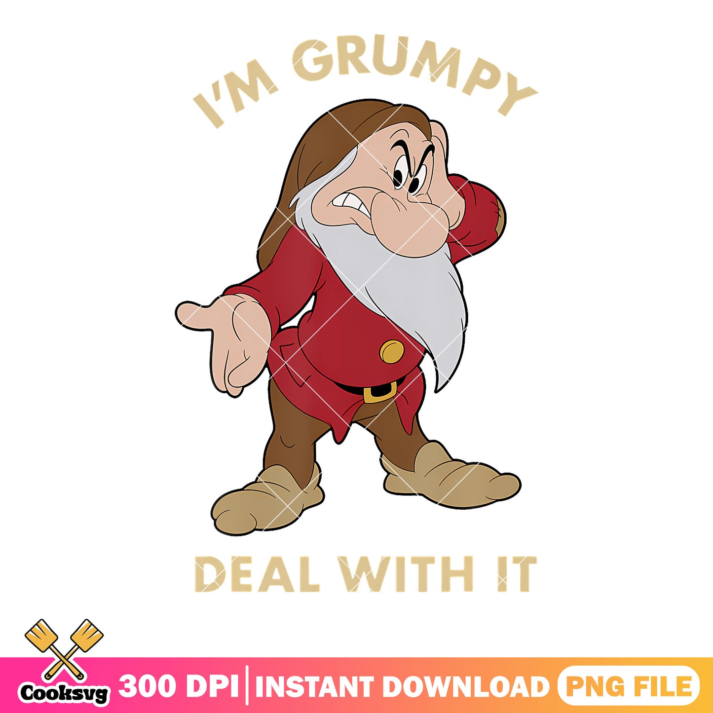Snow White Grumpy Deal With Portrait png, snow white png, disney png