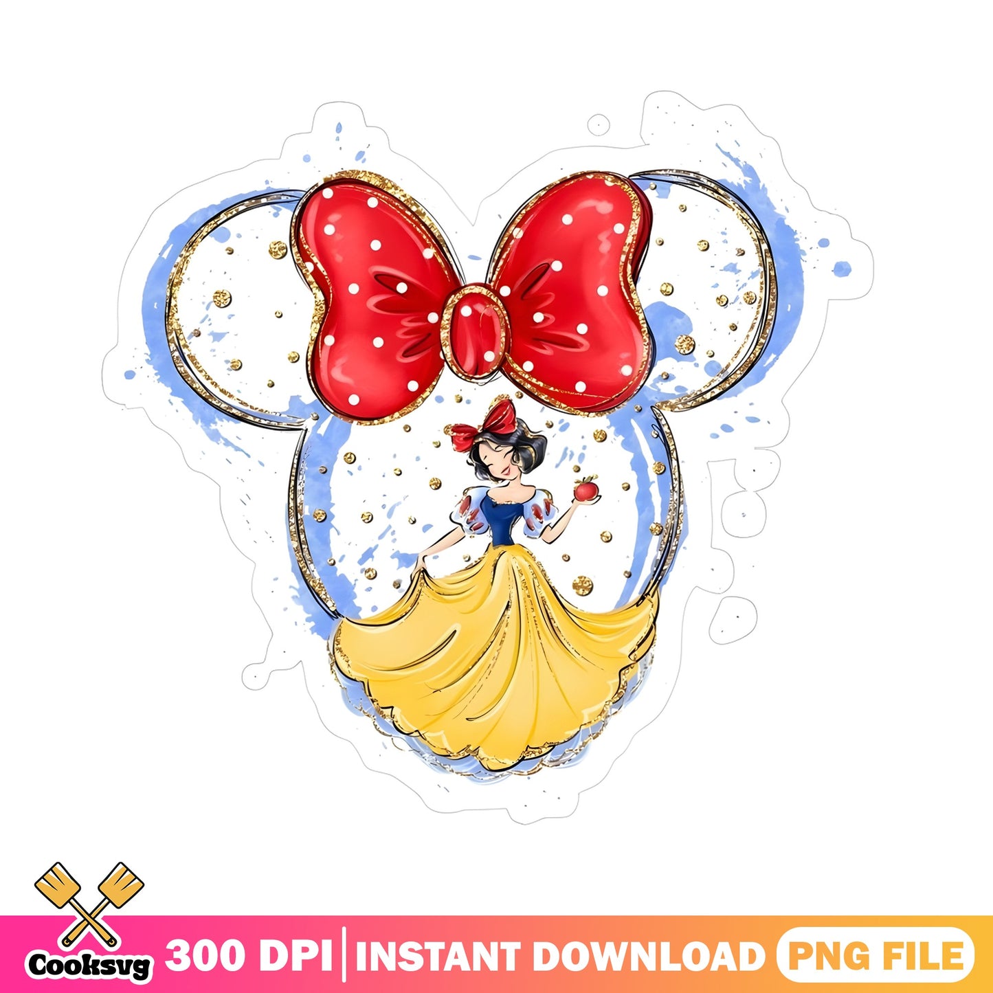 Snow White Minnie Mouse Ears Disney Princess PNG, Disney PNG, Princess PNG
