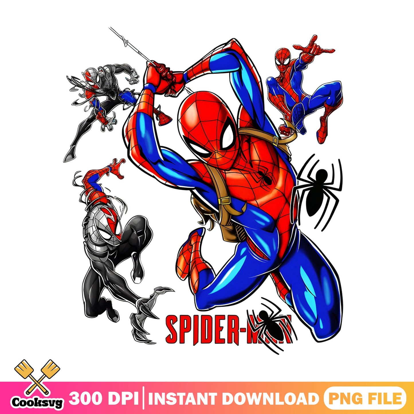 Spider Man Bundle PNG, Marvel Superhero PNG, Spiderman PNG
