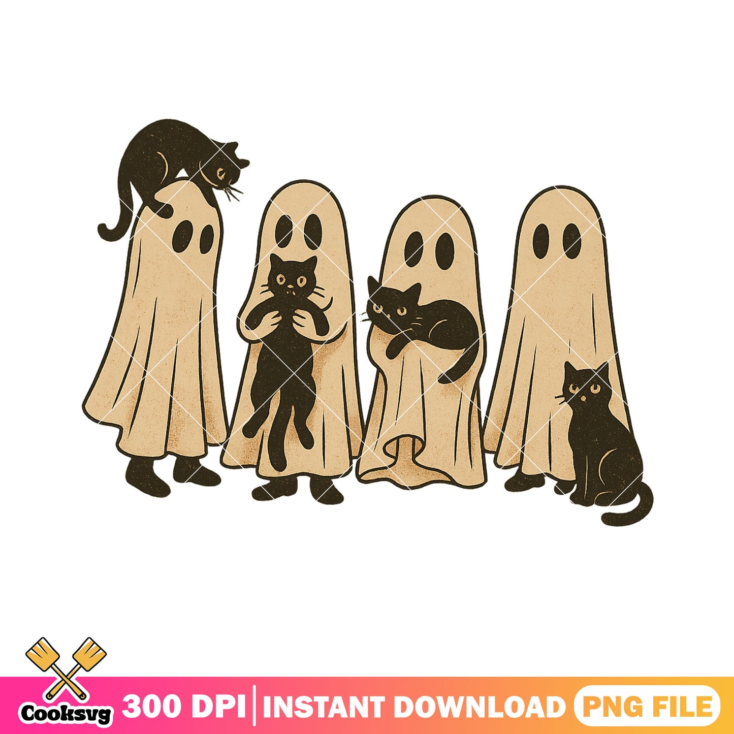 Spirit squad png, spooky halloween png, ghost blanket png