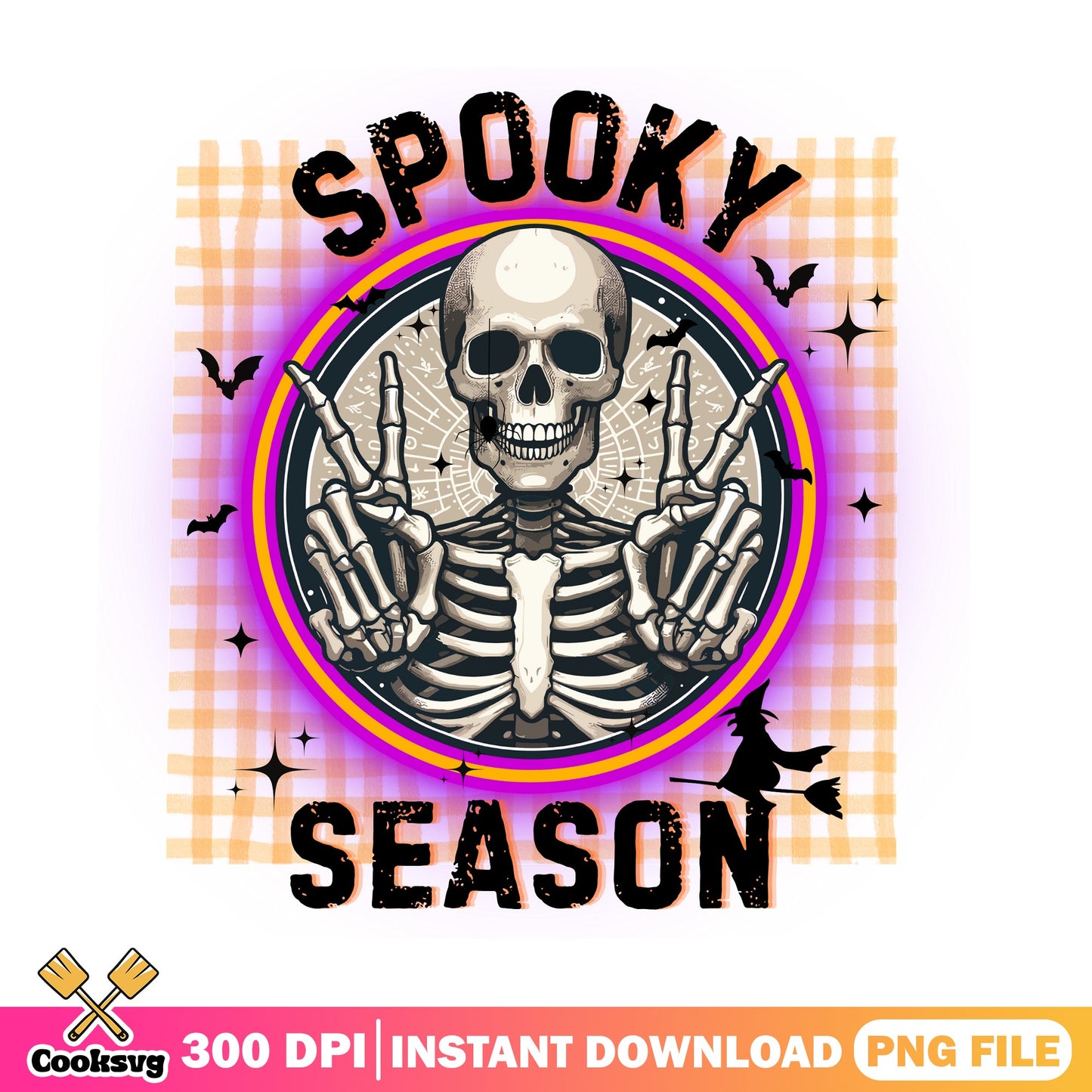 Spooky Season Skeleton PNG, Halloween Skeleton PNG, Skull PNG
