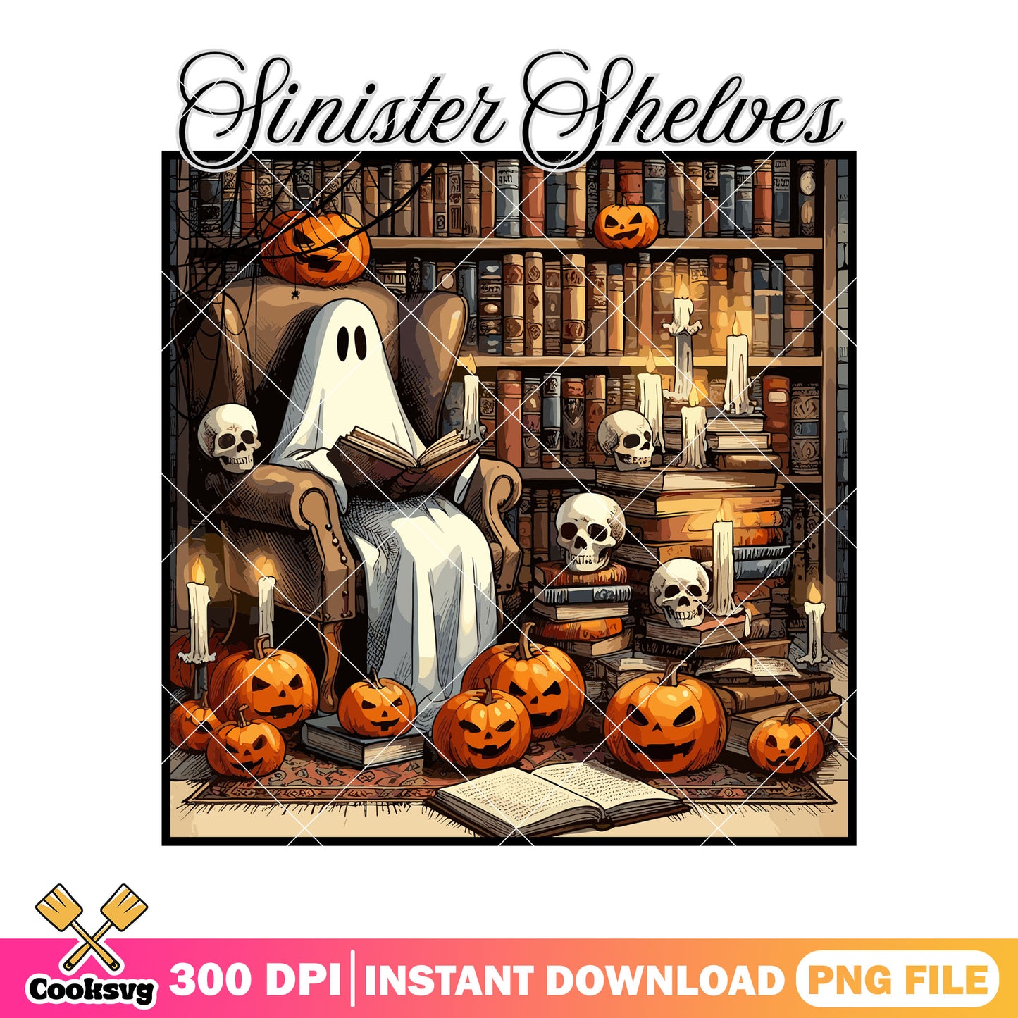 Spooky ghost fire candle png, skull skeleton png, scary night png