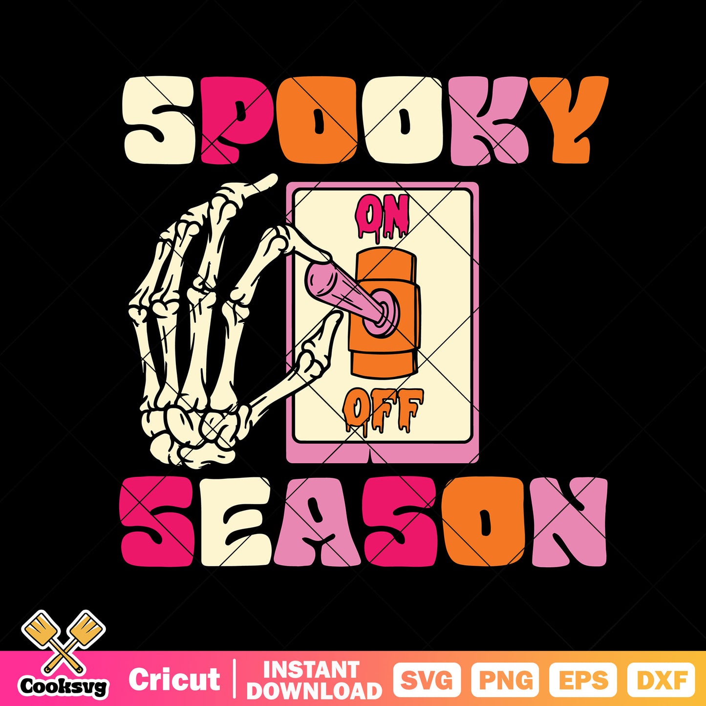 Spooky season svg, skeleton hand svg, on off switch svg