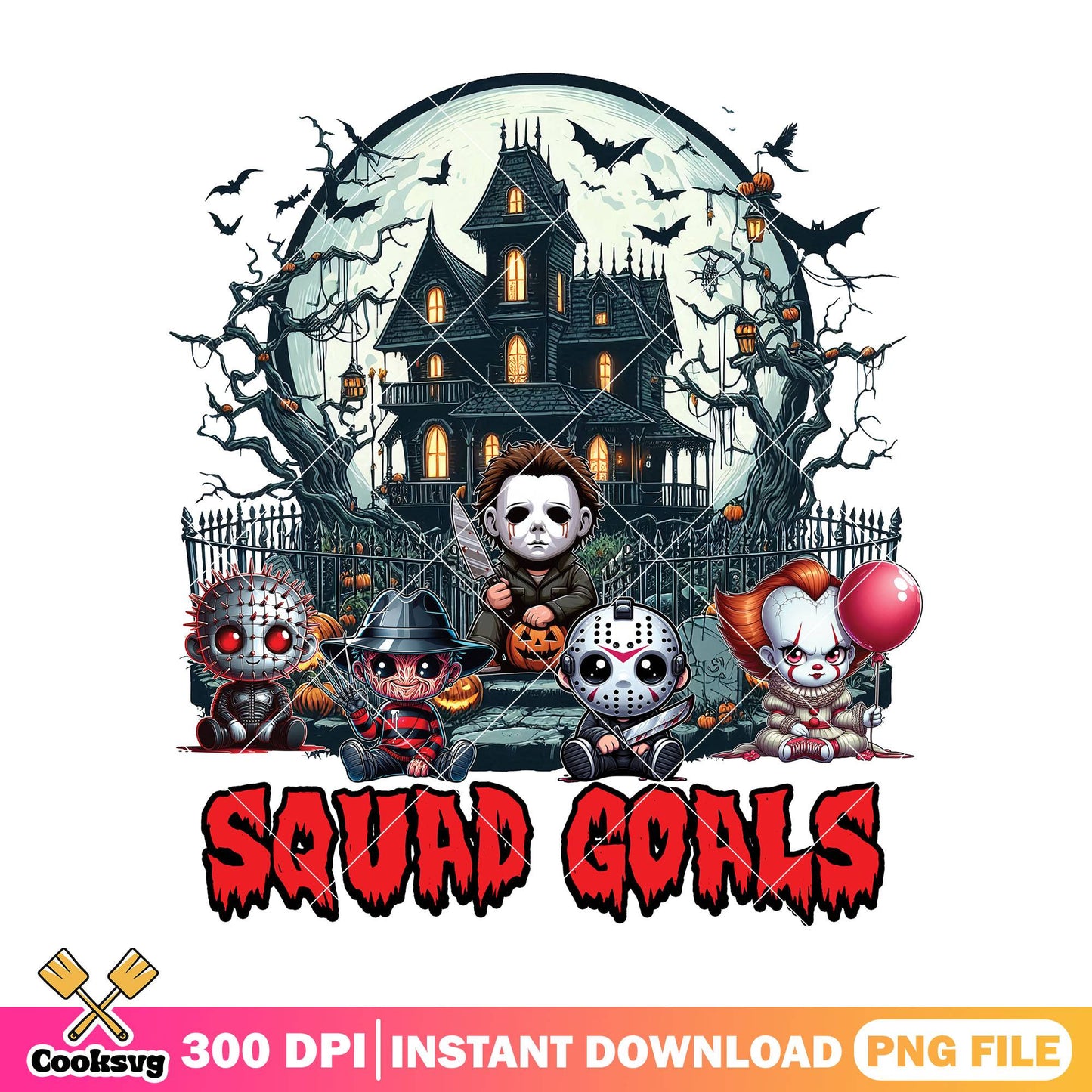 Squad goals killer png, horror movies png, halloween kills png