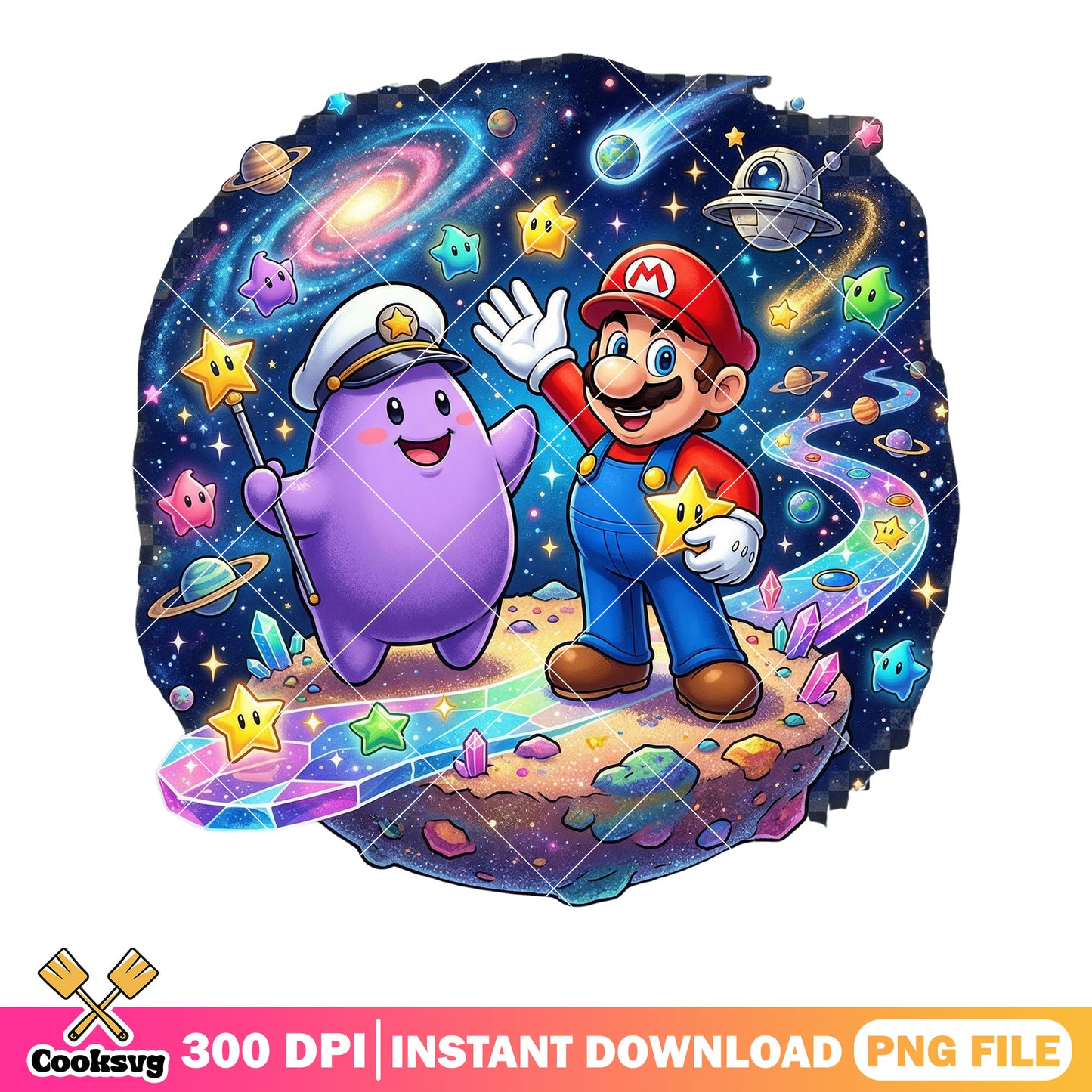 Star mario blob purple captain png, mario galaxy png, galaxy vibes png