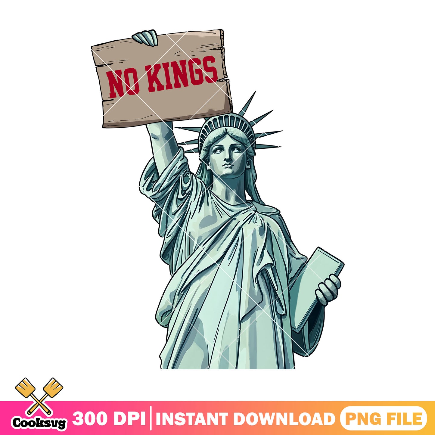 Statue no kings america png, no more kings png, no kings day png