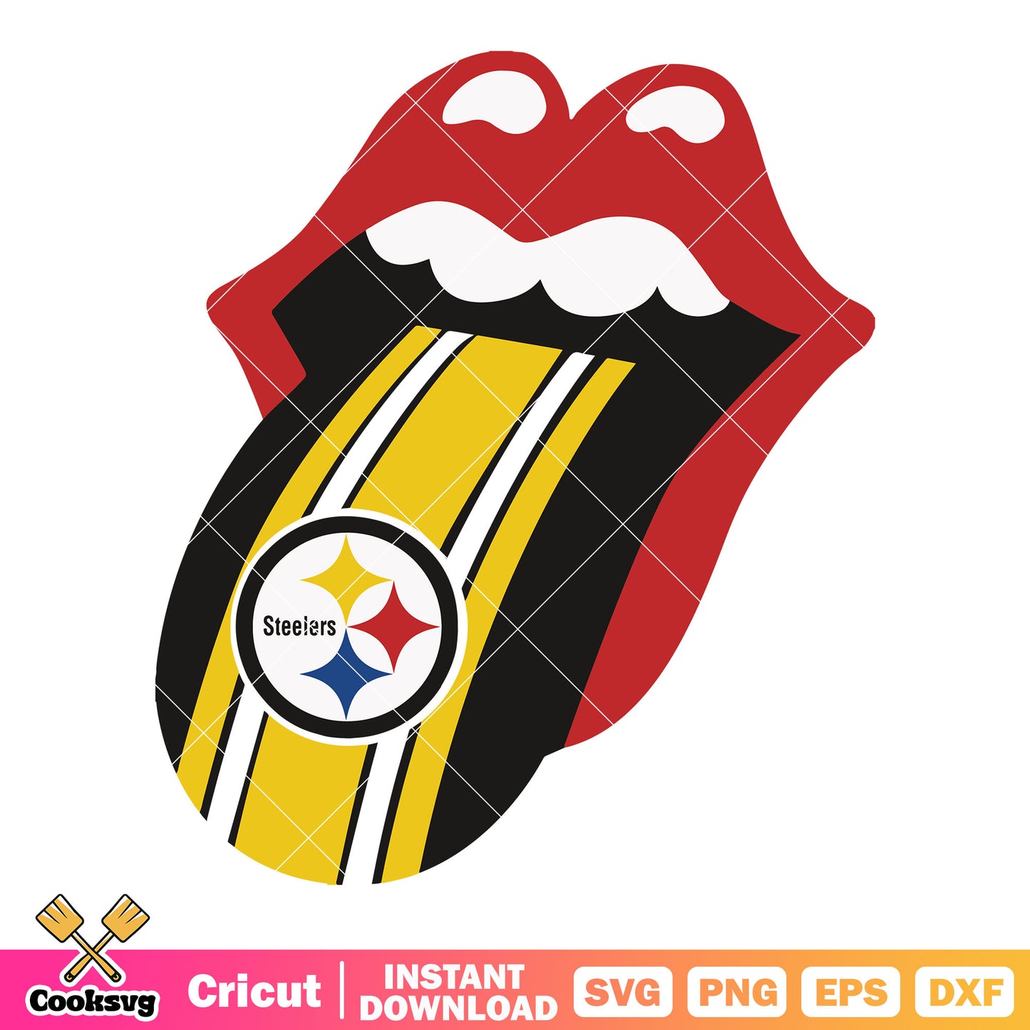 Steelers tounge red lip svg, nfl teams svg, pittsburgh svg