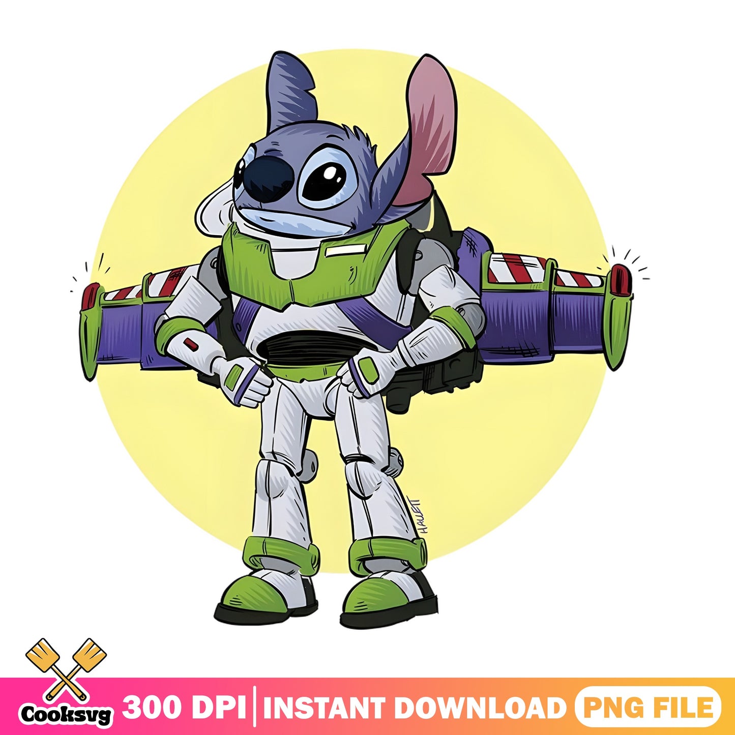 Stitch Buzz Lightyear Costume PNG, Disney Mashup PNG, Toy Story PNG