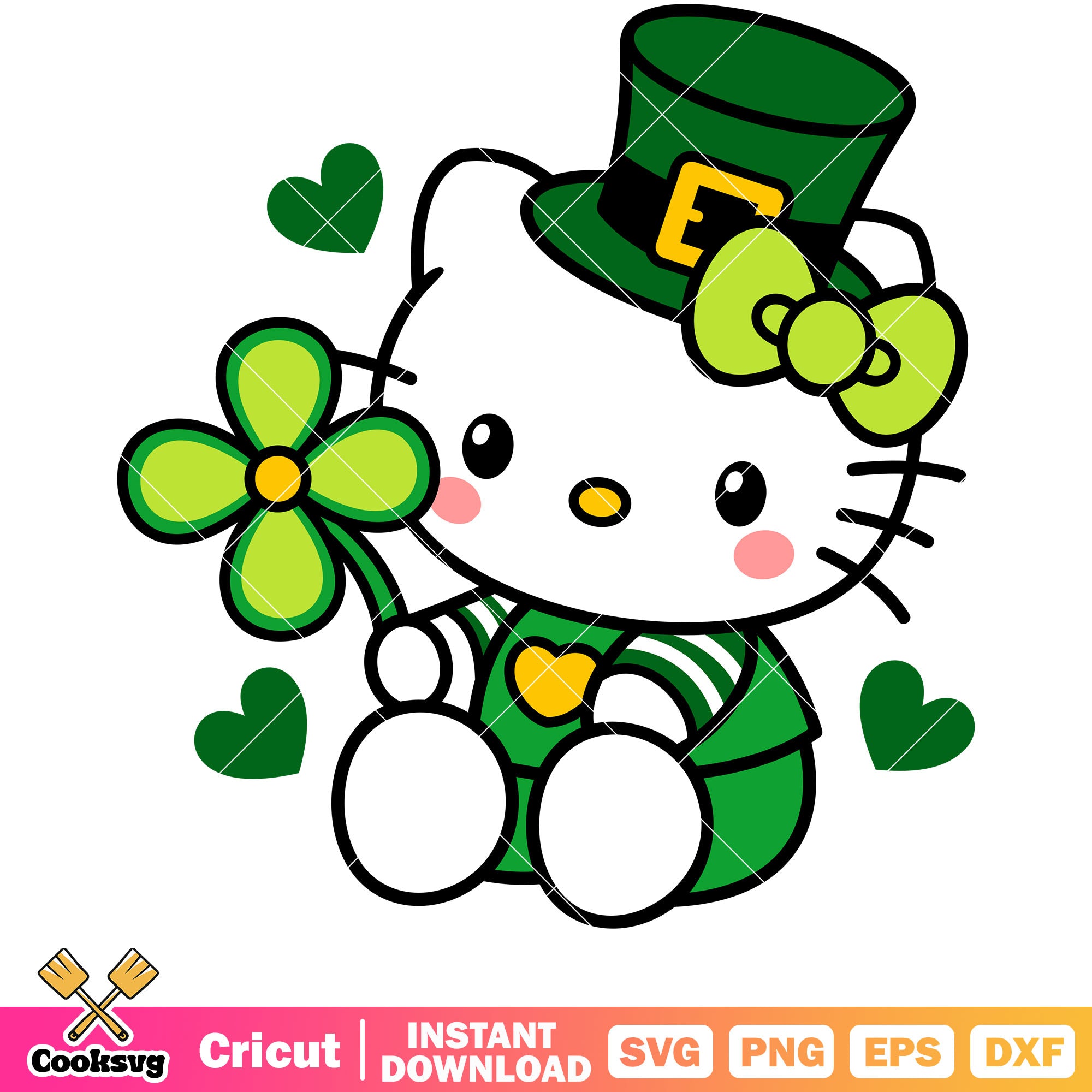 St patrick's day hello kitty svg, sanrio hello kitty svg – Cooksvg