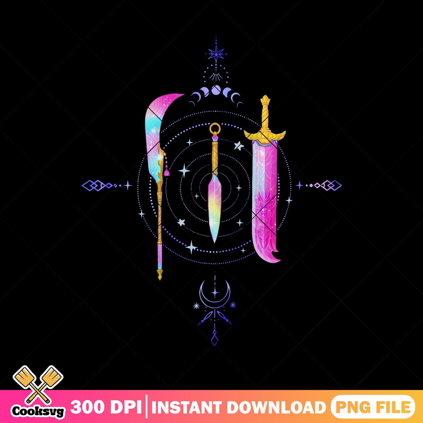 Stunning huntrix weapon png, huntrix band png, kpop huntrix png