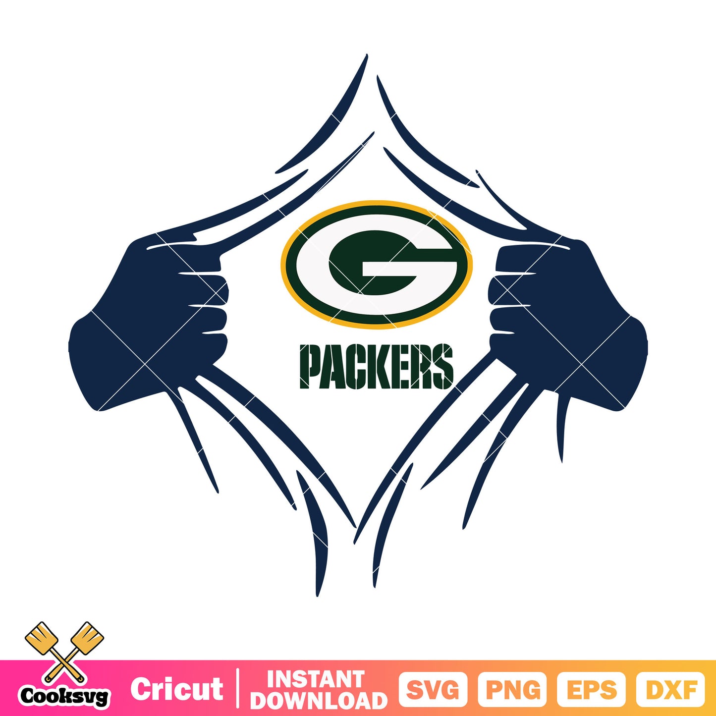 Superman costume g packers svg, Green Bay Packers svg, nfl pigskin svg