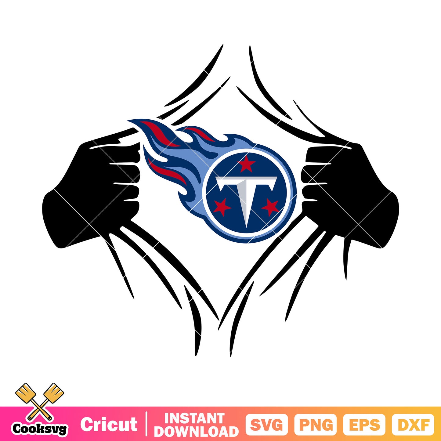 Superman costume titans svg, afc south svg, tenessee titans svg