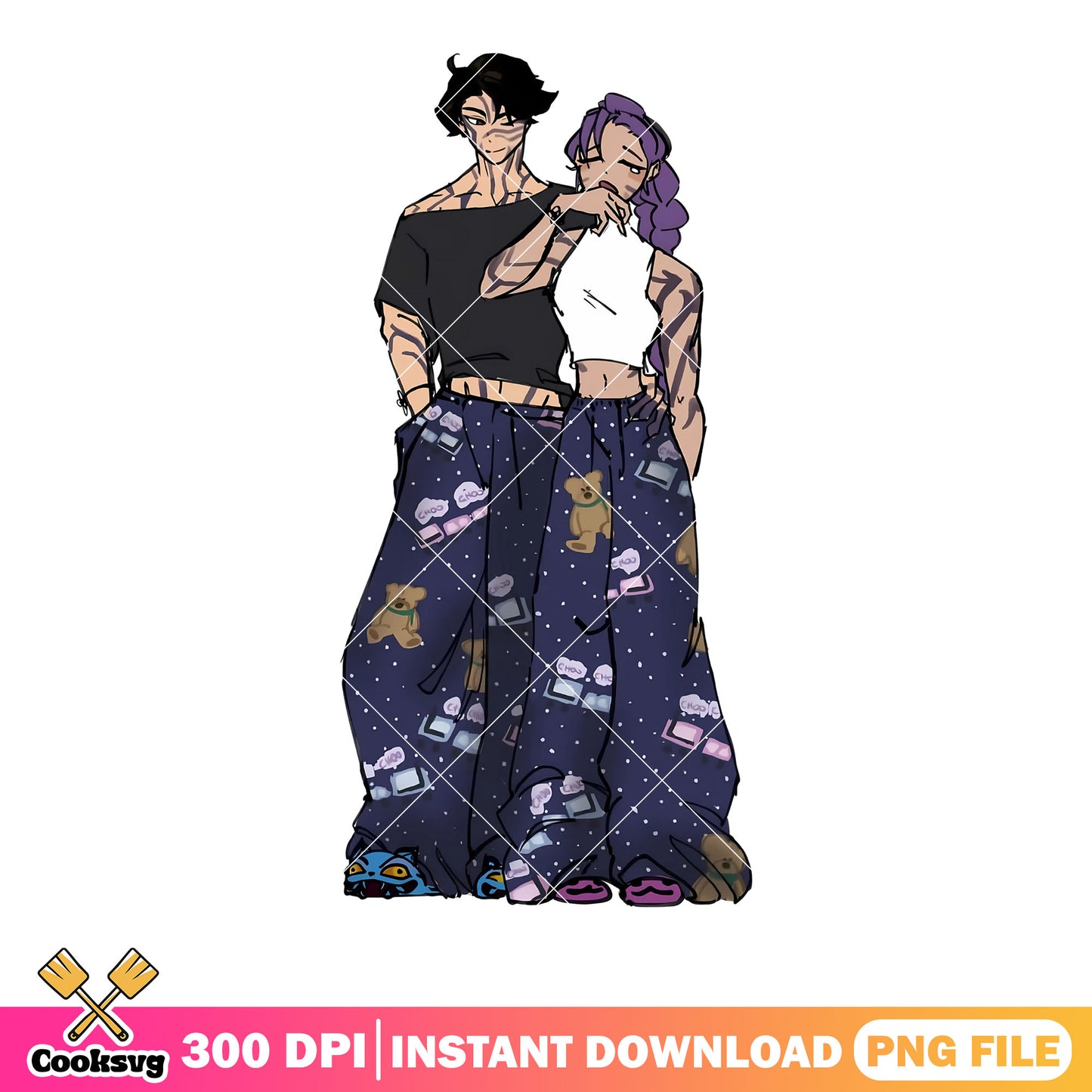 Swag rujinu sleepy couple png, huntrix movie png, kpop demon hunters png