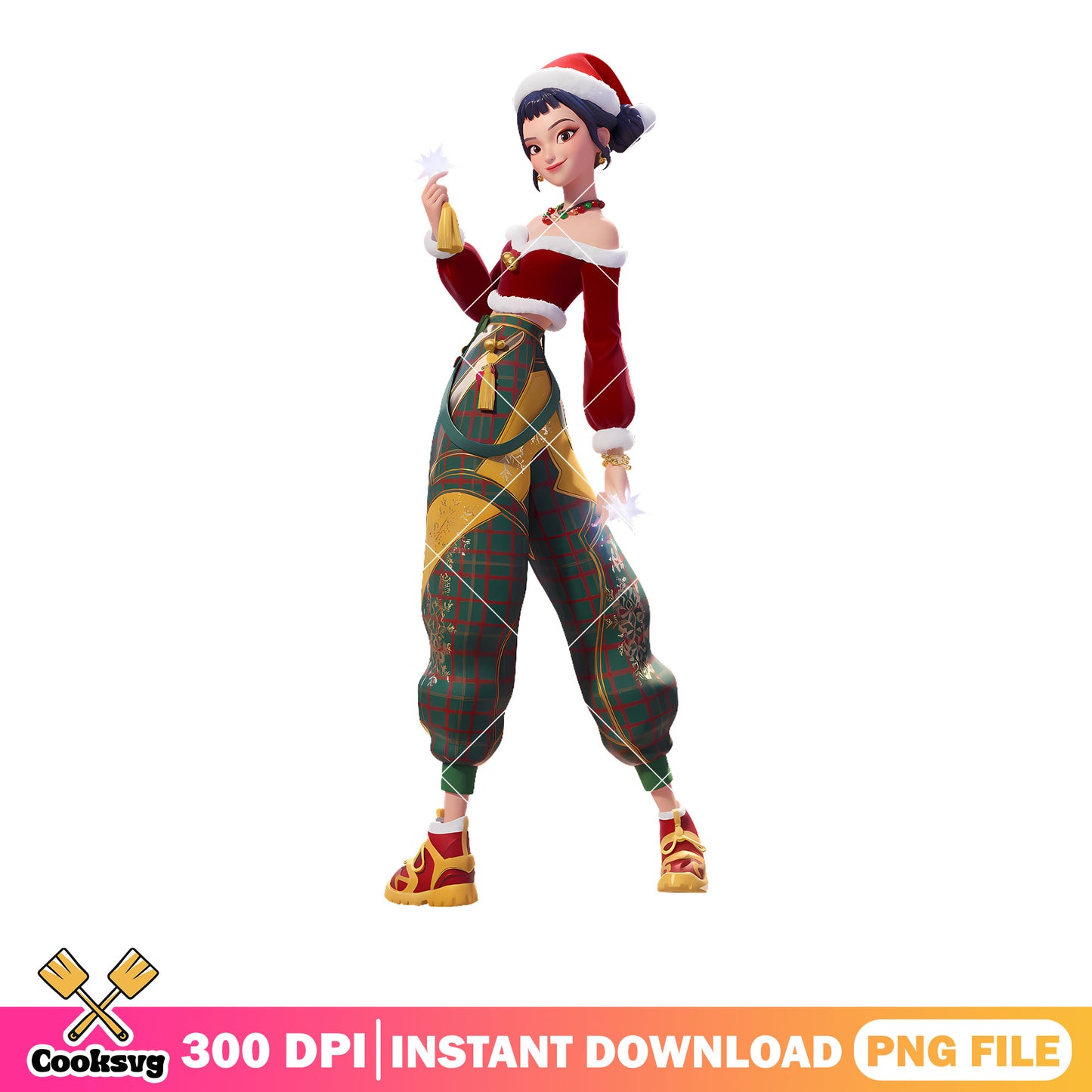 Swag zoey hip hop christmas png, kpop demon hunters png, huntrix png