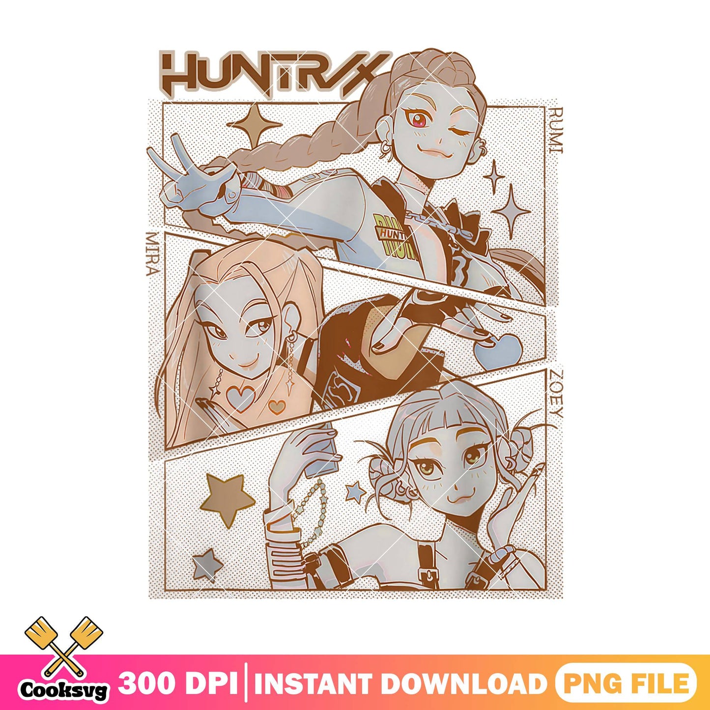 Sweetheart girl band png, huntrix movie png, huntrix netflix png