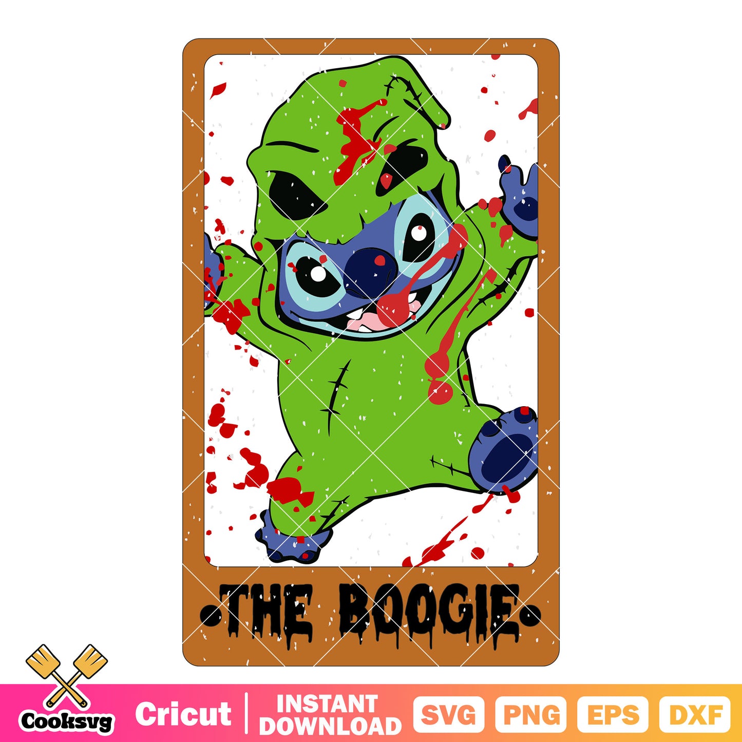 Tarot stitch the boogie svg, halloween tarot svg, stitch horror svg