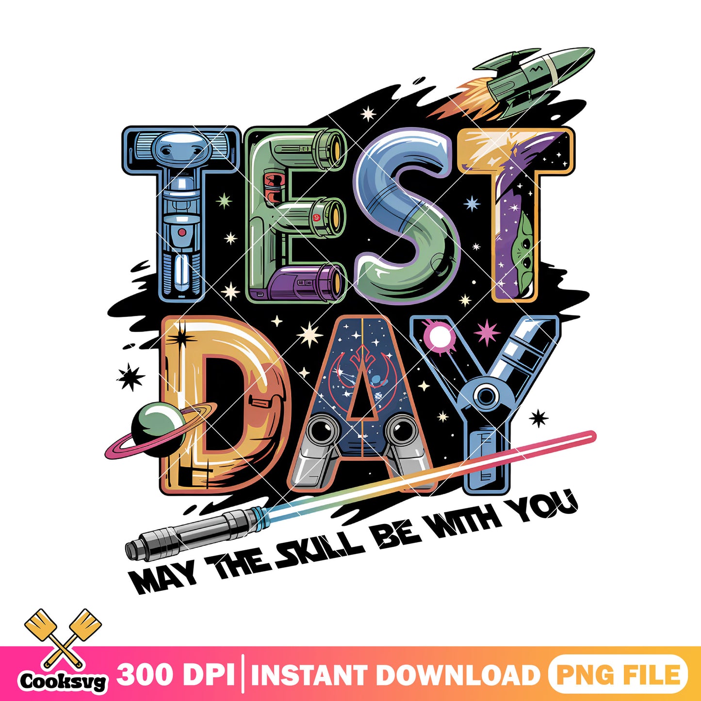 Test day design png, colors font png, back to school font png