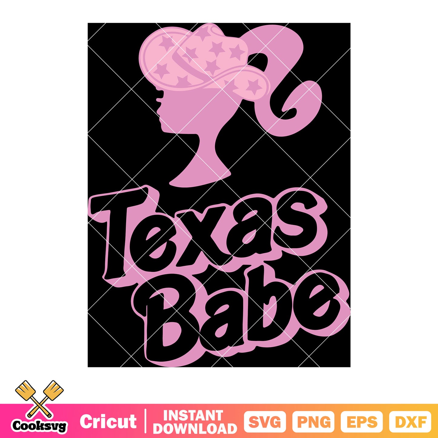 Texas babe svg, pink barbie svg, ponytail hairstyles svg