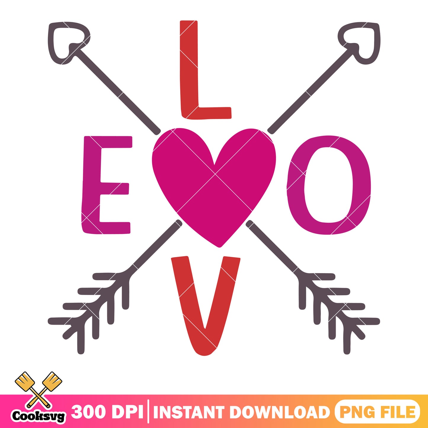 The arrow poster valentines png, love vibes png, valentines love png