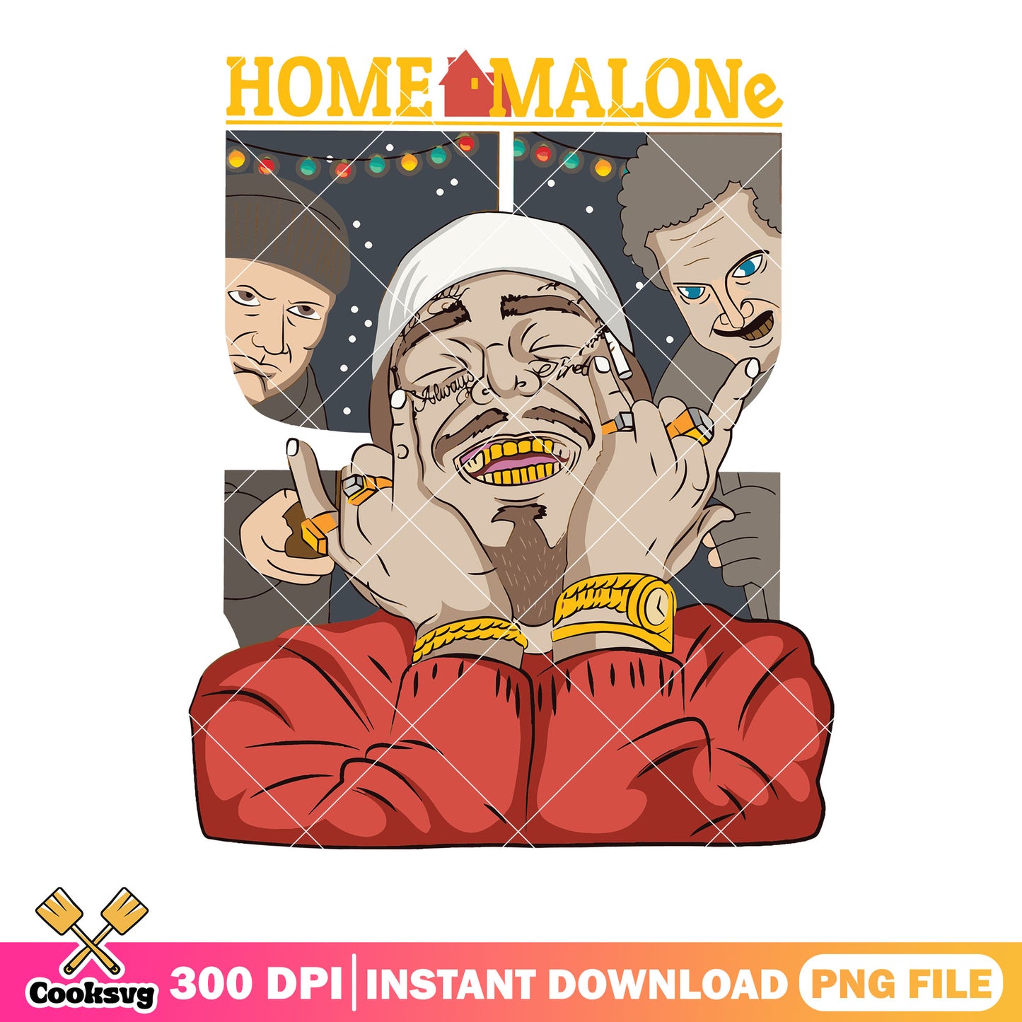 The christmas singer and thief png, Post malone png, home alone png