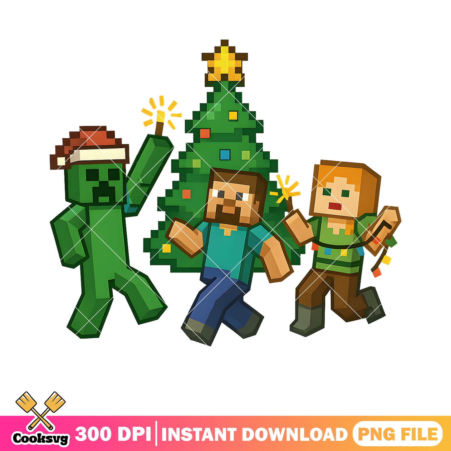 The christmas tree block png, minecraft creeper png, minecraft png