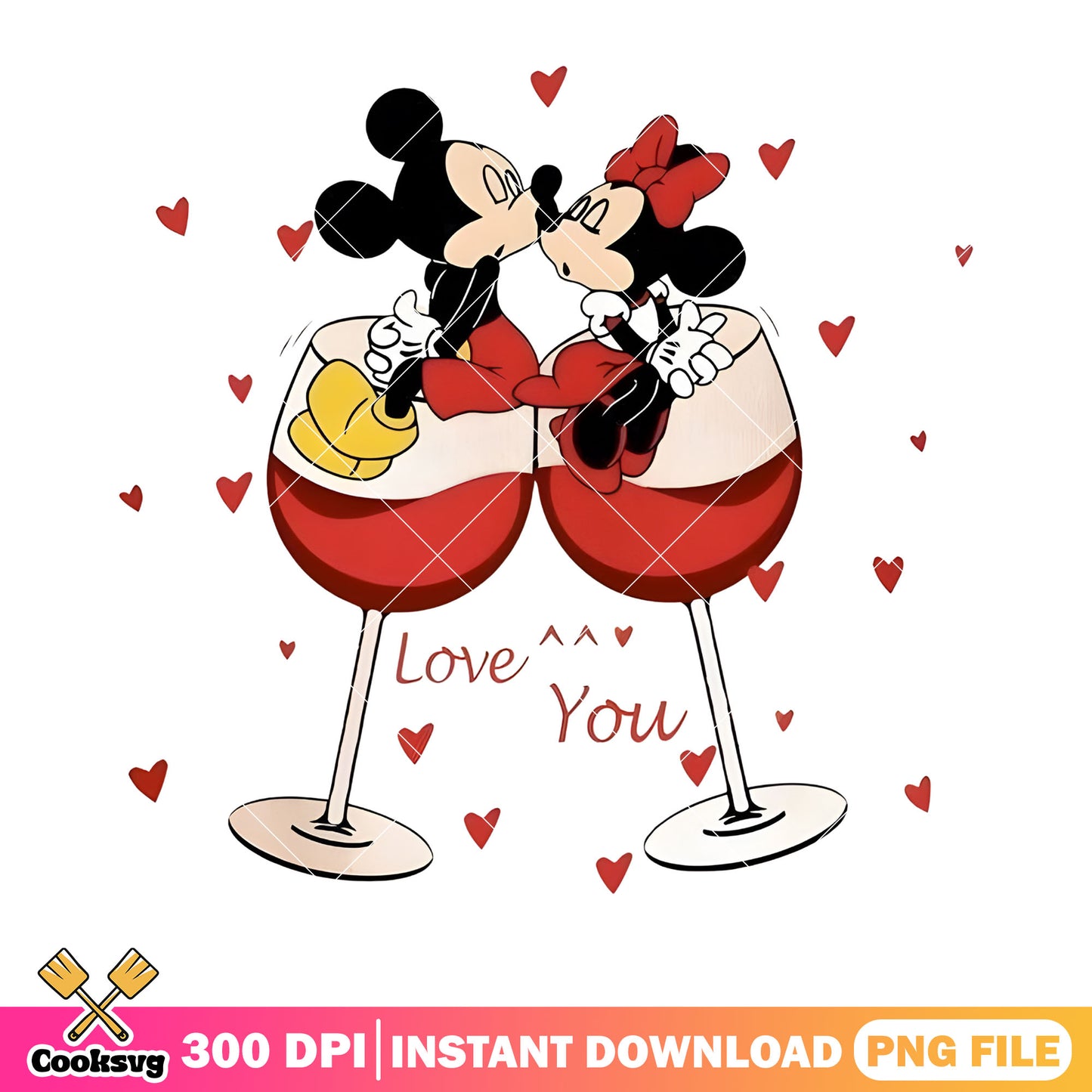 The cocktail minnie mickey png, disney valentine png, valentine day png
