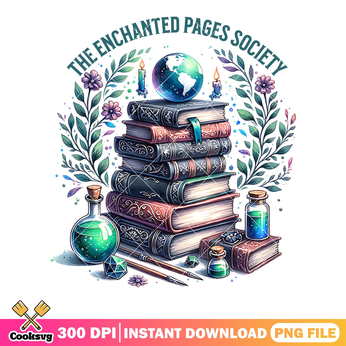 The enchanted pages society png, blue earth minn png halloween png