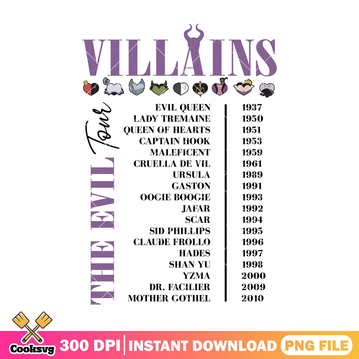 The evil tour design png, poster design png, halloween art png