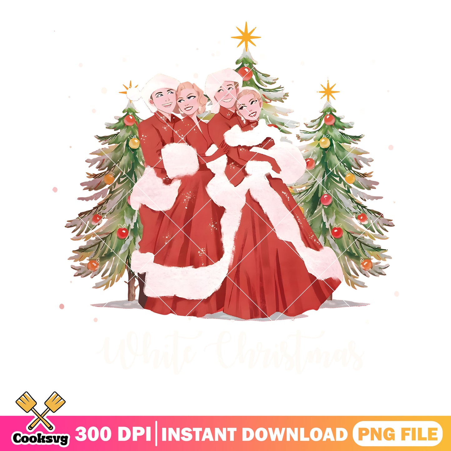 The music show white christmas png, christmas tree png, christmas png