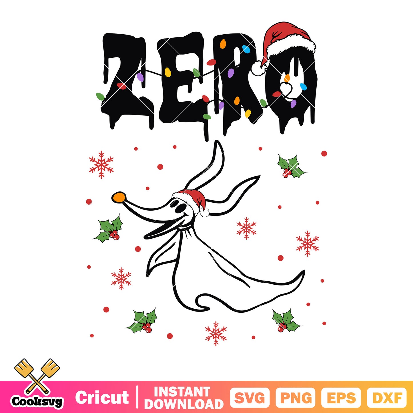 The nightmare before christmas svg, zero svg, horror characters svg