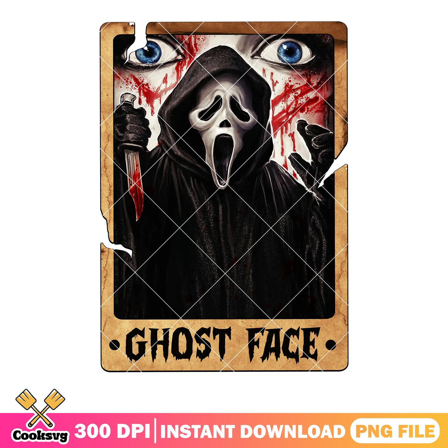The serual killer ghost face png, Bloody knife png, scream movies png