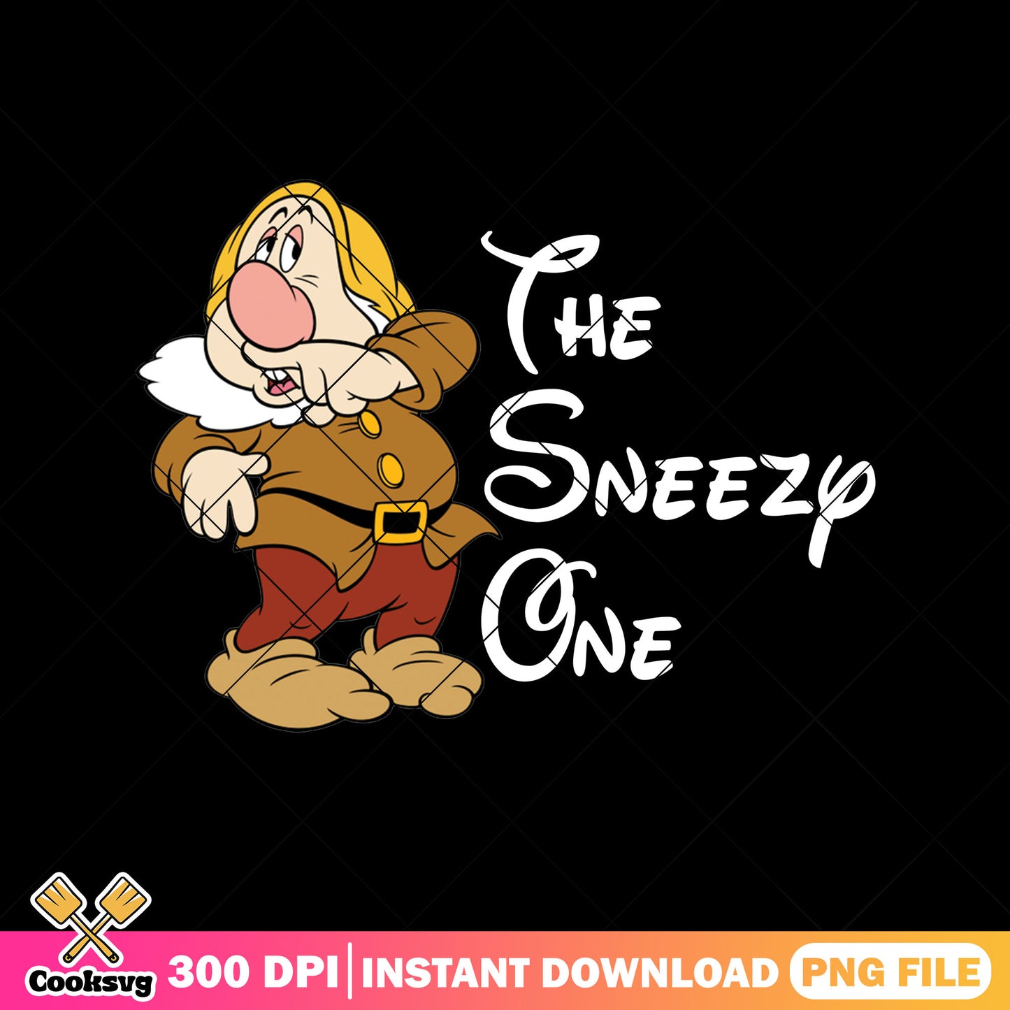 The sneezy one white png, snow white png, snow white dwarfs png