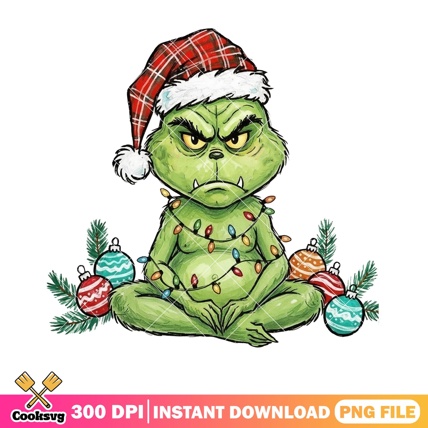 The ugly green monster xmas png, the grinch png, christmas vibes png