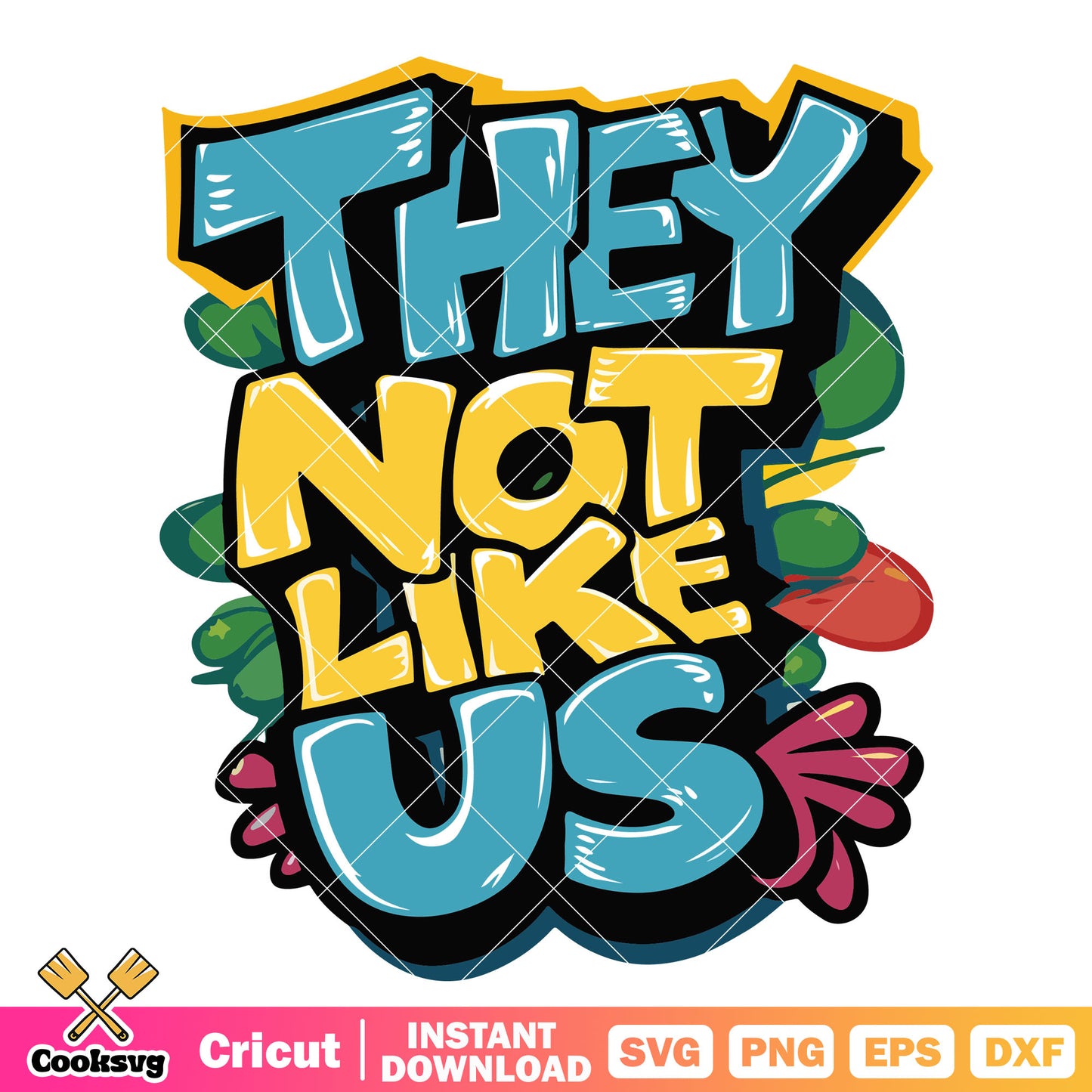 They not like us text design svg, they not like us svg