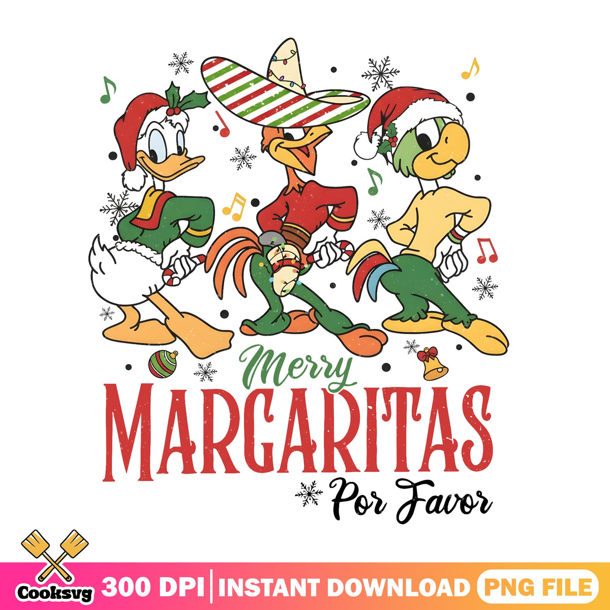 Three caballeros Christmas Back