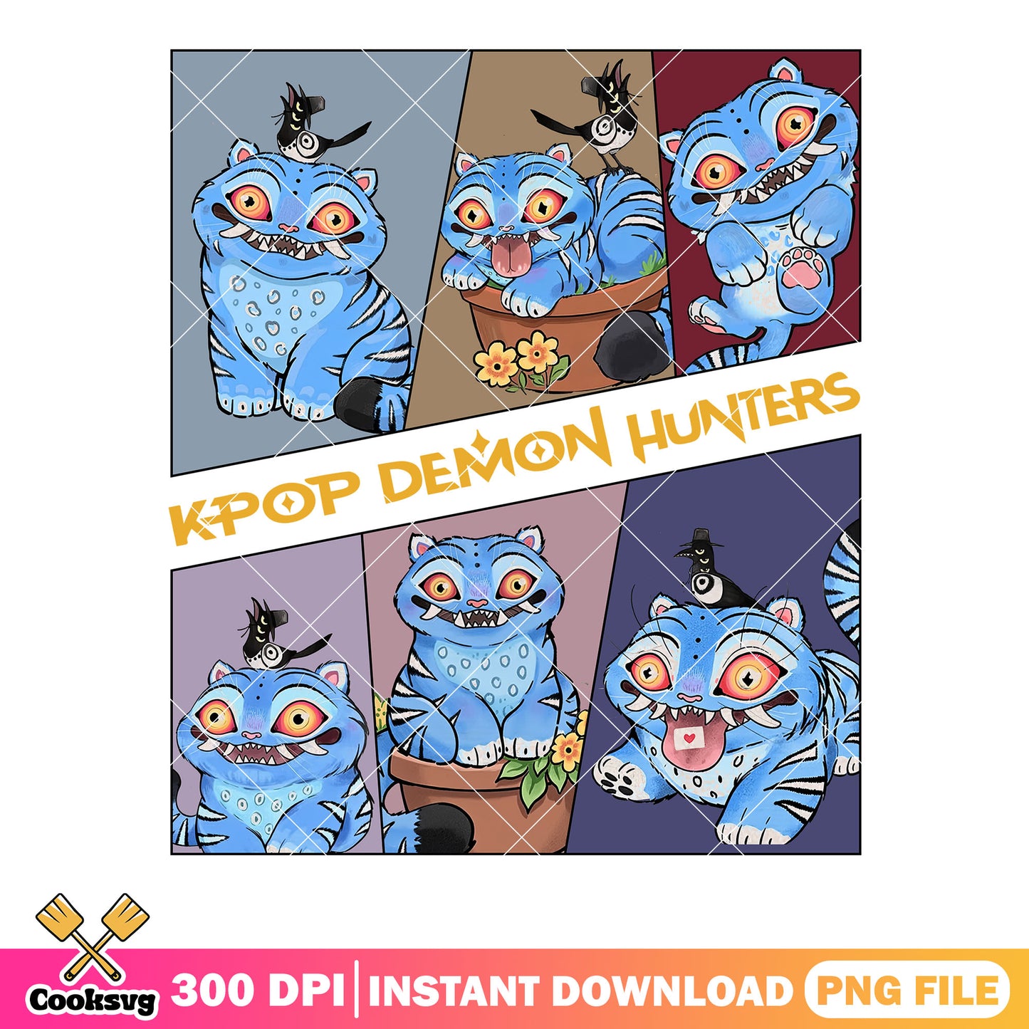 Tiger demon hunter logo png, kpop hunter tiger png, tigers poster png
