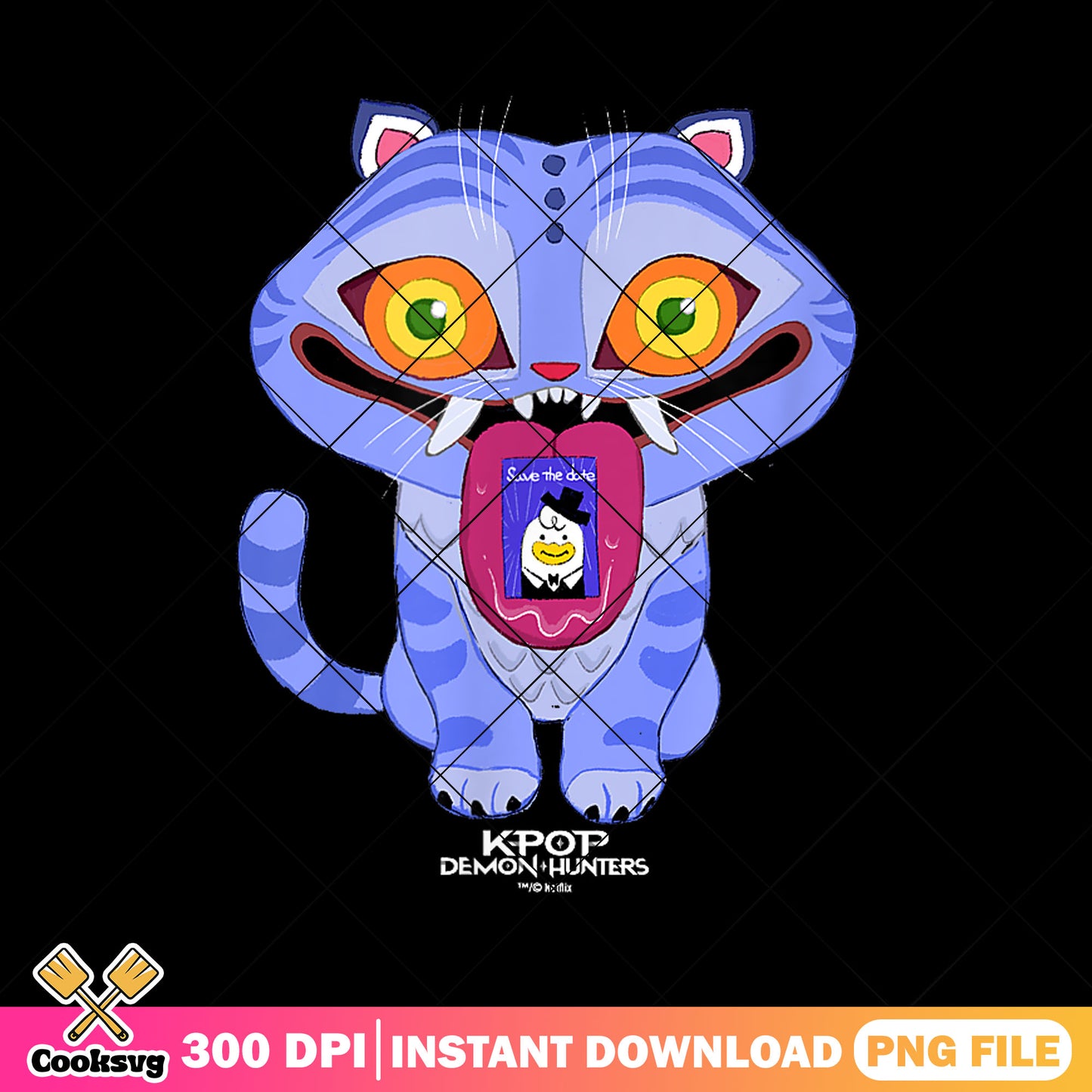 Tiger derpy cute file png, derpy tiger png, derpy kpop png