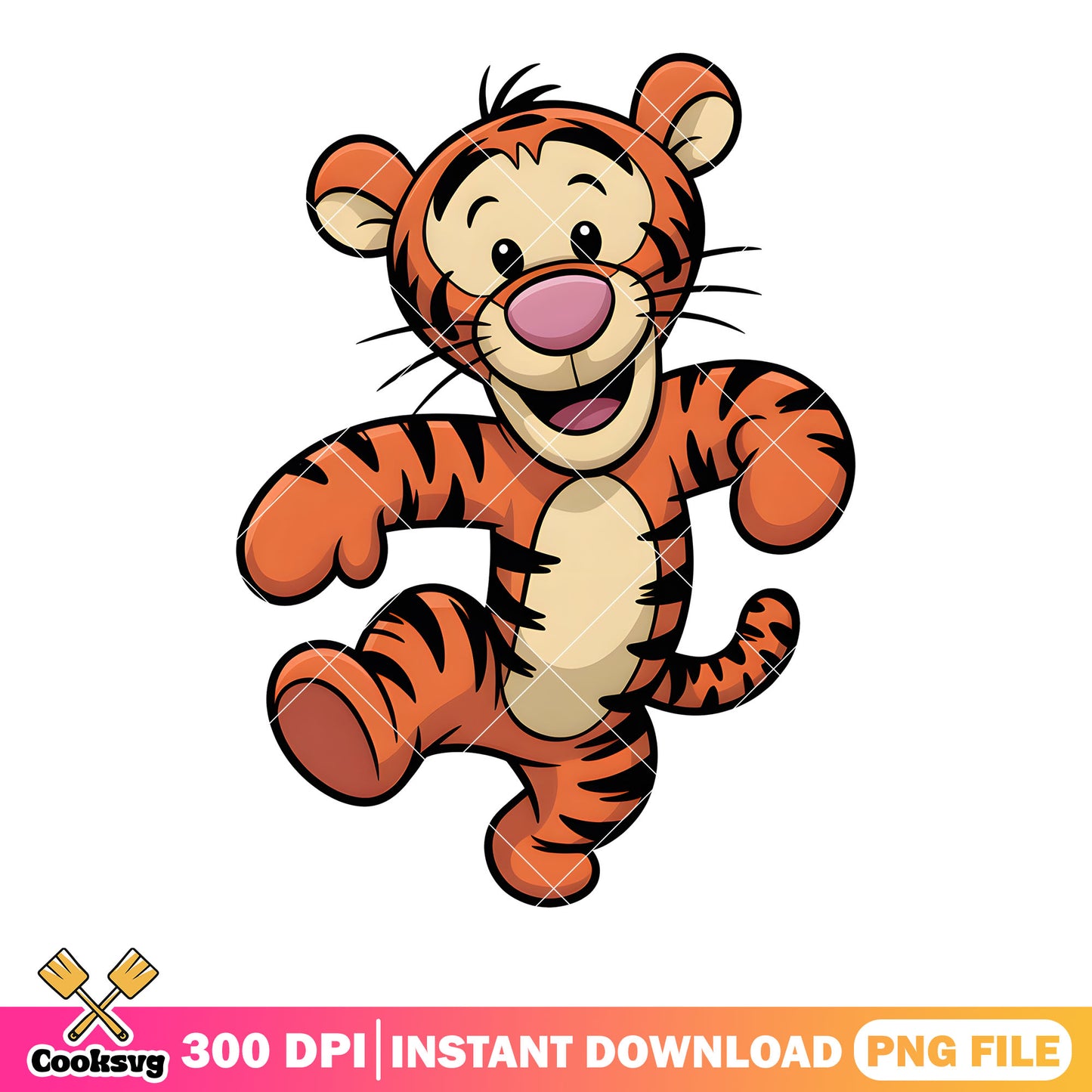 Tiger pooh friends poster png, pooh poster png, disney tiger png