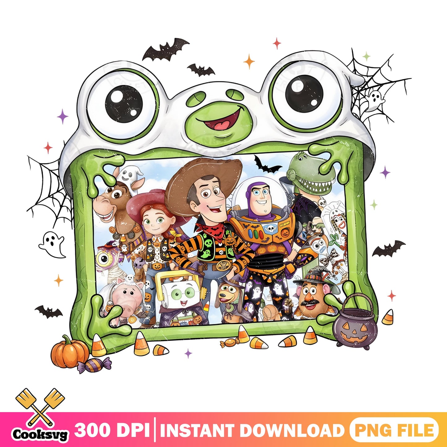Toy Story Halloween PNG, Disney Halloween PNG, Woody Buzz PNG