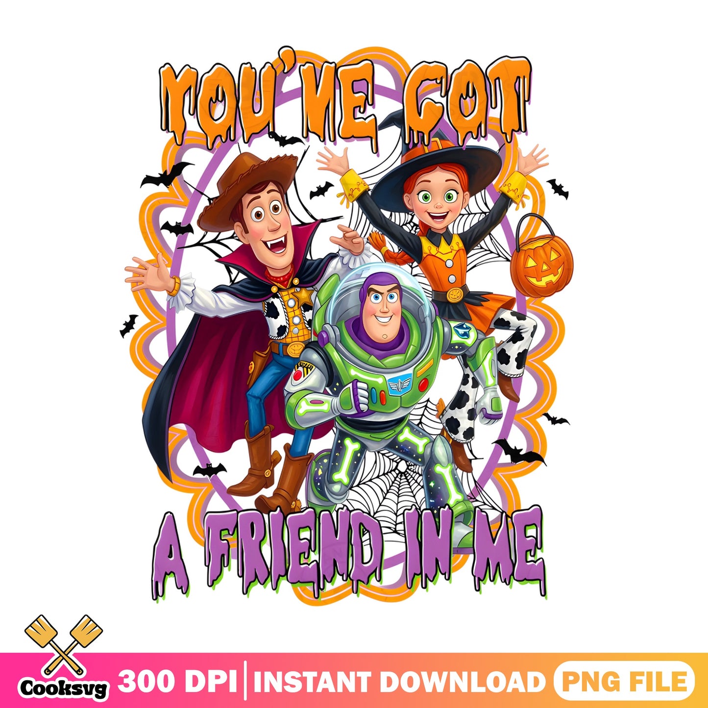 Toy Story Halloween PNG, Woody Buzz Lightyear PNG, Disney Halloween PNG