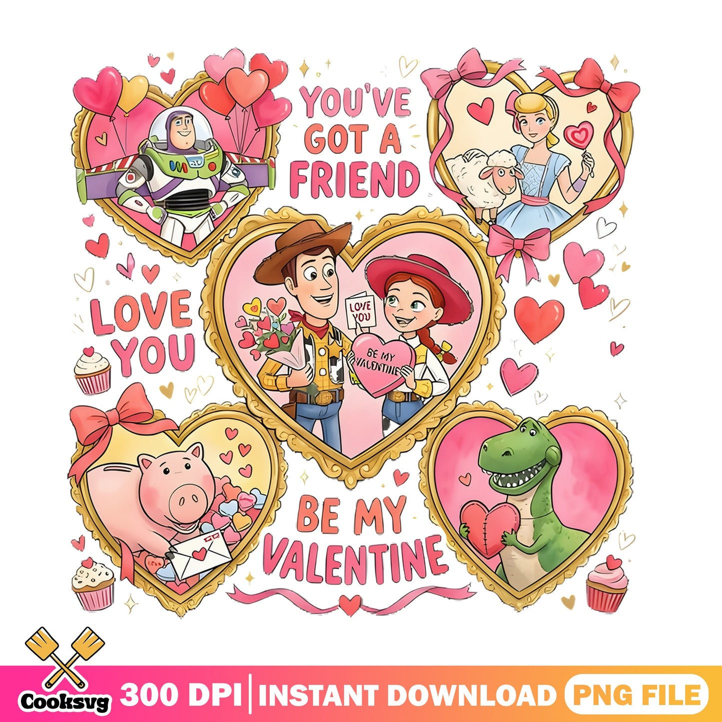 Toy Story Valentine PNG, Disney Valentine PNG, Be My Valentine PNG