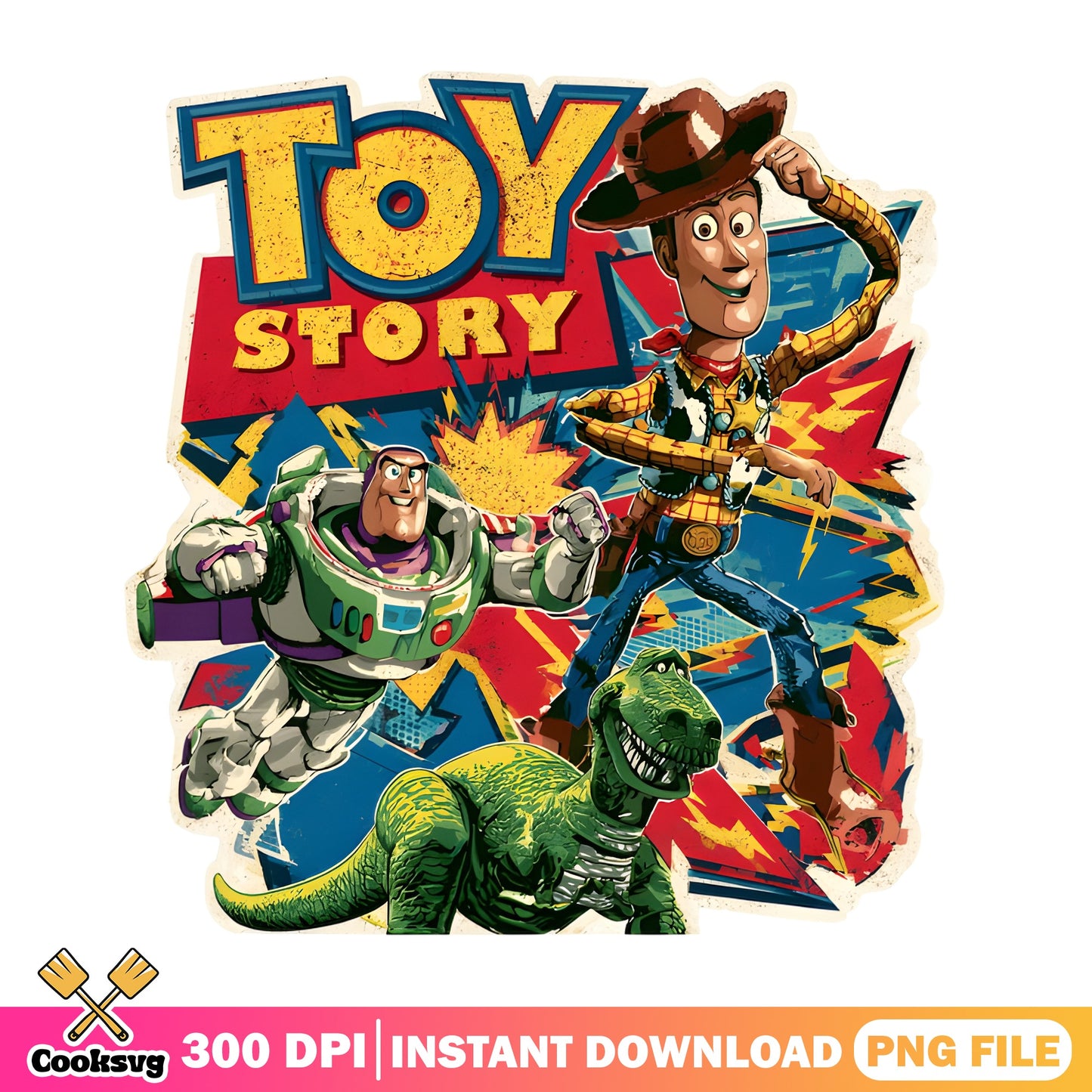 Toy Story Woody Buzz Lightyear PNG, Disney Pixar PNG, Kids PNG
