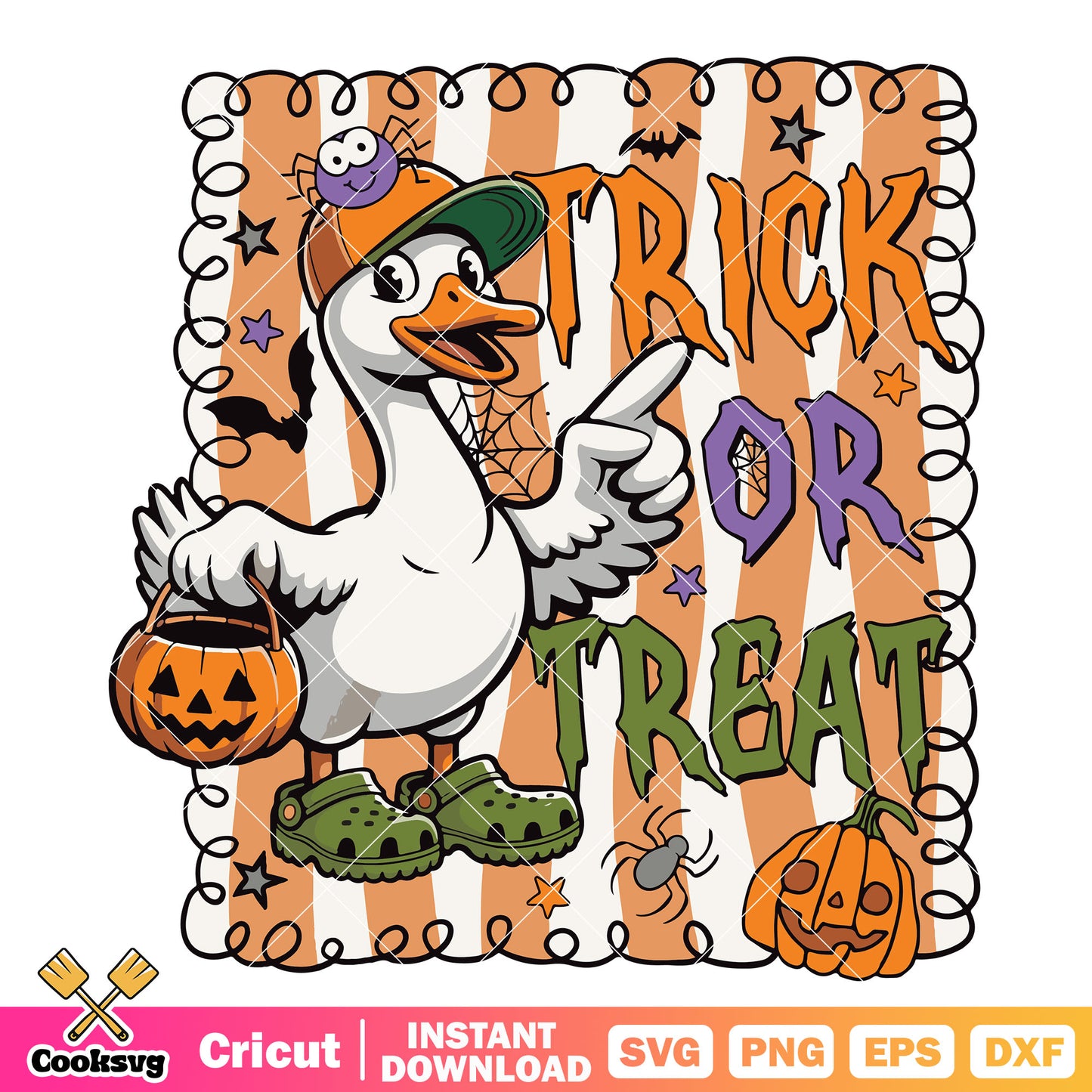 Trick or treat silly goose svg, silly goose svg, trick or treat svg