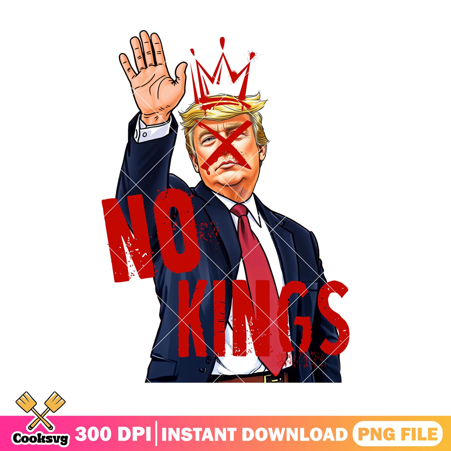 Trump no kings america png, trump no kings png, no kings day png